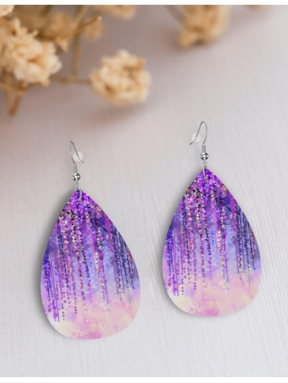 Purple Teardrop Dangle Earrings - Elegant Women’s Jewelry